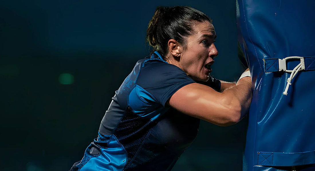 Female rugby player supported by Creatine for strength and power