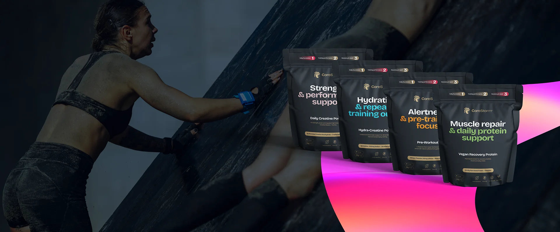 CoreStorm 1-2-3 performance system sports supplement bundle