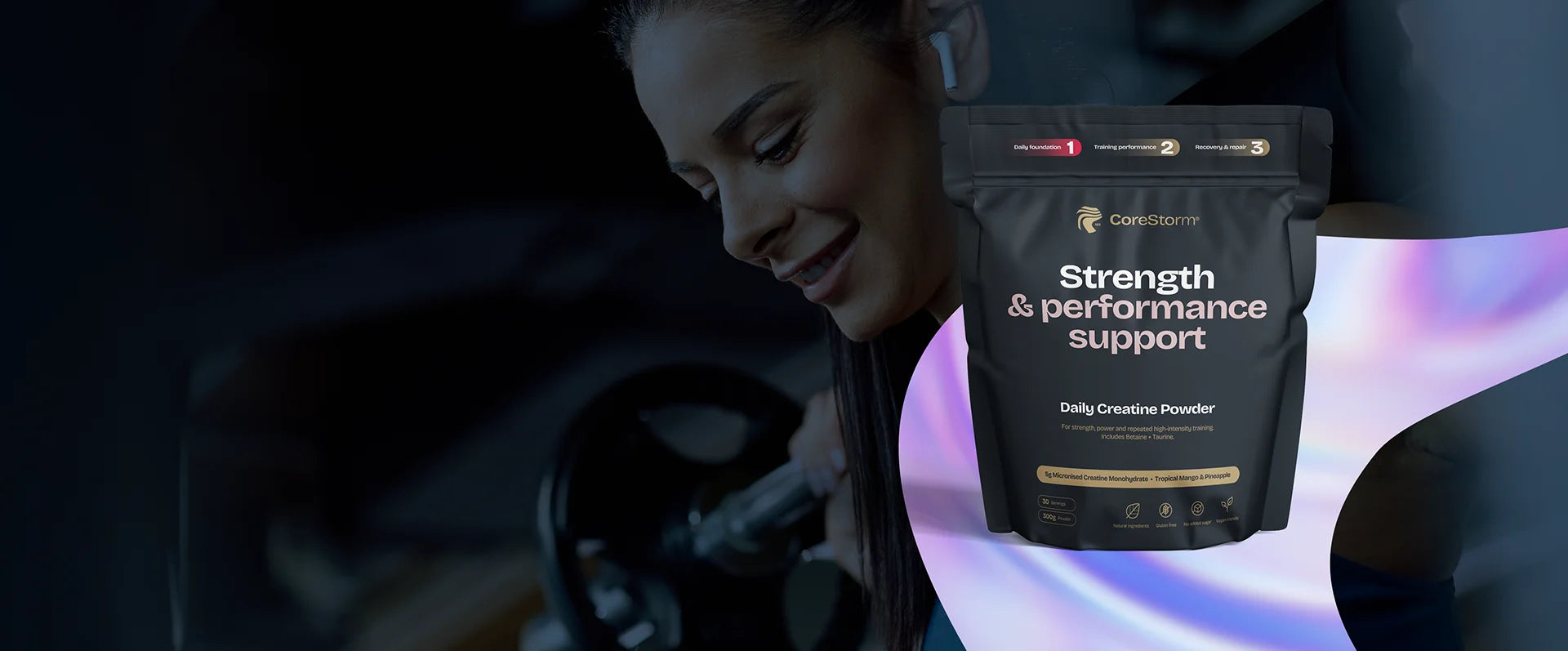 Daily Creatine Powder pouch for strength and performance support