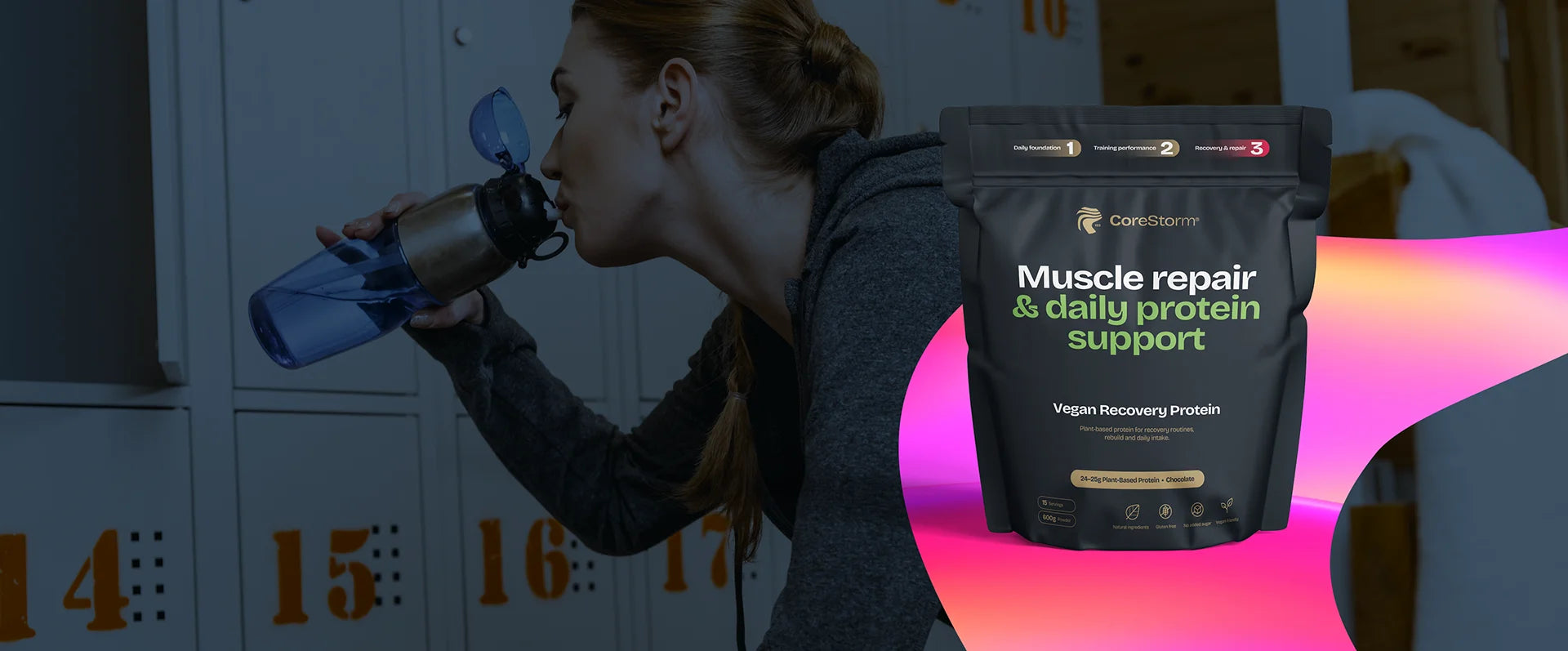 Vegan recovery protein powder for muscle repair & daily protein support